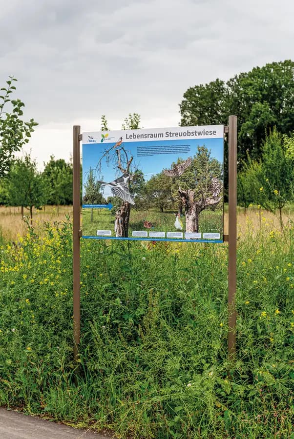 Harzverbundtafel Kreuzmoos Stahl Streuobstwiese Lahr Naturschutz
