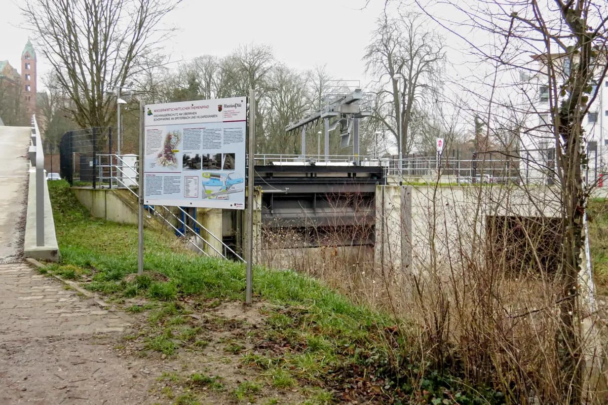 Harzverbundtafel Kreuzmoos Edelstahl Schöpfwerk Speyer Naturschutz
