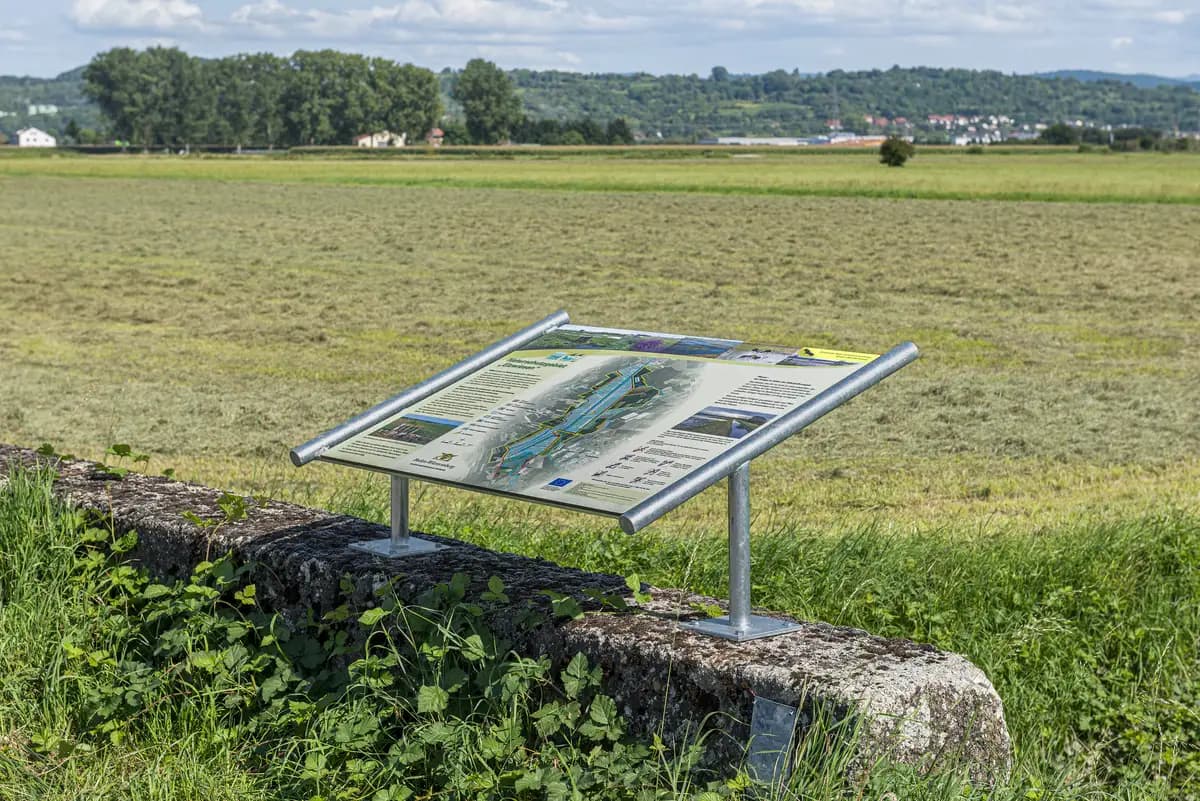 Harzverbundtafel Rollberg Edelstahl Mauer NSG Elzwiesen Rheinhausen